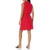 Amazon Essentials Women’s Sleeveless Summer Shirtdress, Relaxed-Fit Woven Lightweight Dress, Knee Length(Red Leaf)