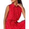 Amazon Essentials Women’s Sleeveless Summer Shirtdress, Relaxed-Fit Woven Lightweight Dress, Knee Length(Red Leaf)