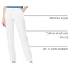 Amazon Essentials Women’s Slim Fit Straight Leg Stretch Twill Chino Pant(Bright White)