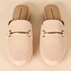 Amazon Essentials Women’s Slip-on Backless Buckle Mule Loafer, Beige Crocodile Leather(Beige Crocodile)