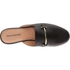 Amazon Essentials Women’s Slip-on Backless Buckle Mule Loafer, Beige Crocodile Leather(Black)