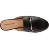 Amazon Essentials Women’s Slip-on Backless Buckle Mule Loafer, Beige Crocodile Leather(Black Crocodile Print)