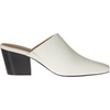Amazon Essentials Women’s Square Toe Slip On Heeled Mules, Backless, Non Slip(Off-white)