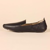 Amazon Essentials Women’s Square Toe Soft Slip-On Loafer(Black Faux Leather)