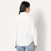 Amazon Essentials Women’s Stretch Poplin Button-Up Dress Shirt(White)