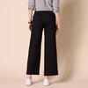 Amazon Essentials Women’s Stretchy Dressy Cropped Wide Leg Pull-On Pants(Black)