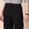Amazon Essentials Women’s Stretchy Dressy Cropped Wide Leg Pull-On Pants(Black)