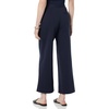 Amazon Essentials Women’s Stretchy Dressy Cropped Wide Leg Pull-On Pants(Navy)