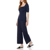 Amazon Essentials Women’s Stretchy Dressy Cropped Wide Leg Pull-On Pants(Navy)