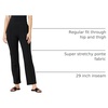 Amazon Essentials Women’s Stretchy Ponte Pull-On High Rise Ankle Length Pant(Black)