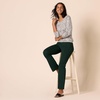 Amazon Essentials Women’s Stretchy Ponte Pull-On High Rise Ankle Length Pant(Dark Green)