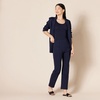 Amazon Essentials Women’s Stretchy Ponte Pull-On High Rise Ankle Length Pant(Navy)
