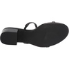 Amazon Essentials Women’s Thin Two Strap Block Heel Sandals with Memory Foam Insole, Non-Slip(Black)