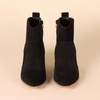 Amazon Essentials Women’s Western Ankle Boots with Stacked Heel, Memory Foam Insole, Non Slip(Black)