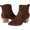 Amazon Essentials Women’s Western Ankle Boots with Stacked Heel, Memory Foam Insole, Non Slip(Dark Toffee Brown)