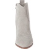 Amazon Essentials Women’s Western Ankle Boots with Stacked Heel, Memory Foam Insole, Non Slip(Light Grey Heather Microsuede)