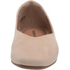 Amazon Essentials womens Comfortable Square-Toe Slip On Ballet Flat(Beige)