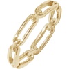 Amazon Essentials 14K Gold or Rhodium Plated Sterling Silver Chain Link Band Ring(Yellow Gold)