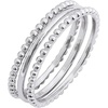 Amazon Essentials 14K Gold or Rhodium Plated Sterling Silver Stacking Ring Set of 3(Rhodium)