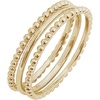 Amazon Essentials 14K Gold or Rhodium Plated Sterling Silver Stacking Ring Set of 3(Yellow Gold)