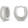 Amazon Essentials 14K Gold or Sterling Silver Plated Teardrop Huggie Hoop 12mm(Silver)