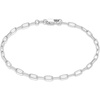 Amazon Essentials 14K Paperclip Chain Bracelet(Silver)
