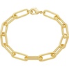 Amazon Essentials 14k Gold Plated or Silver Plated Chunky Chain Link Bracelet 7.5″(Yellow Gold)