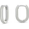 Amazon Essentials 14k Gold Plated or Silver Plated Modern Oval Hoop Earrings(Silver)