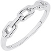 Amazon Essentials Plated Sterling Silver Chain Link Accent Ring(Rhodium)