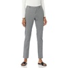 Amazon Essentials Women’s Bi-Stretch Full Length Straight Leg Pant(White Gingham)