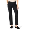Amazon Essentials Women’s Curvy Straight-Leg Mid-Rise Stretch Twill Chino Pants(Black)