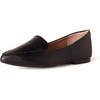 Amazon Essentials Women’s Loafer Flat(Black Faux Leather)