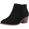 Amazon Essentials Women’s Low Heel Ankle Boots with Side Zipper, Stacked Block Heel(Black)