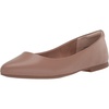 Amazon Essentials Women’s Pointed-Toe Ballet Flats(Brown)