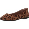 Amazon Essentials Women’s Pointed-Toe Ballet Flats(Brown Leopard)