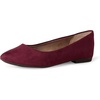 Amazon Essentials Women’s Pointed-Toe Ballet Flats(Maroon)