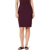 Amazon Essentials Women’s Ponte Pull-On Fitted Pencil Skirt, Business Casual, Everyday Wear(Burgundy)