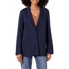 Amazon Essentials Women’s Relaxed-Fit Soft Ponte Blazer(Navy)