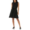 Amazon Essentials Women’s Sleeveless Summer Shirtdress, Relaxed-Fit Woven Lightweight Dress, Knee Length(Black)