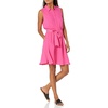 Amazon Essentials Women’s Sleeveless Summer Shirtdress, Relaxed-Fit Woven Lightweight Dress, Knee Length(Hot Pink)