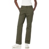 Amazon Essentials Women’s Slim Fit Straight Leg Stretch Twill Chino Pant(Dark Olive)