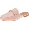 Amazon Essentials Women’s Slip-on Backless Buckle Mule Loafer, Beige Crocodile Leather(Dusty Rose)