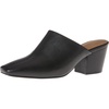 Amazon Essentials Women’s Square Toe Slip On Heeled Mules, Backless, Non Slip(Black)