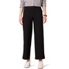 Amazon Essentials Women’s Stretchy Dressy Cropped Wide Leg Pull-On Pants(Black)