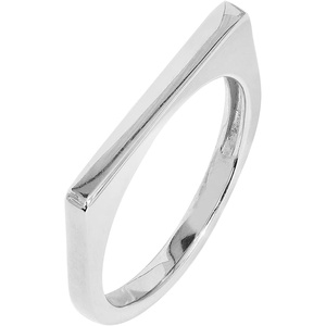 Amazon Essentials 14K Gold Plated Sterling Silver Bar Ring(Rhodium)
