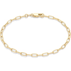 Amazon Essentials 14K Paperclip Chain Bracelet(Yellow Gold)