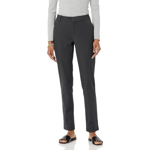 Amazon Essentials Women’s Bi-Stretch Full Length Straight Leg Pant(Charcoal Heather)