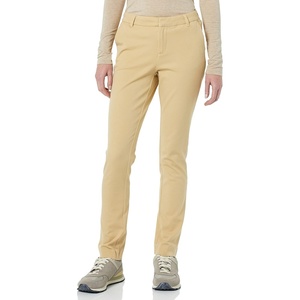 Amazon Essentials Women’s Bi-Stretch Full Length Straight Leg Pant(Tan)