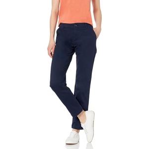 Amazon Essentials Women’s Curvy Straight-Leg Mid-Rise Stretch Twill Chino Pants(Navy)