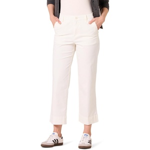 Amazon Essentials Women’s High-Rise Wide Leg Khaki Pant, Stretchy Business Casual(Eggshell White)